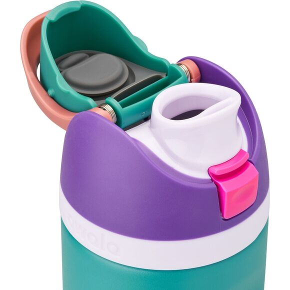 Owala 80's Ski Slope Free Sip Steel Water Bottle 24oz Purple Green NEW Fast Ship - Picture 3 of 8